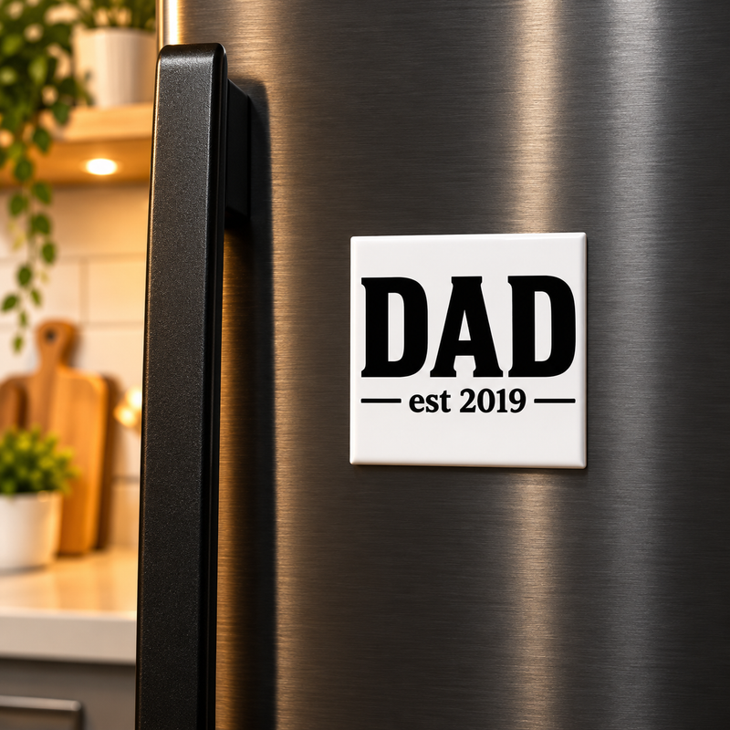 DAD EST 2019 Fridge Magnet