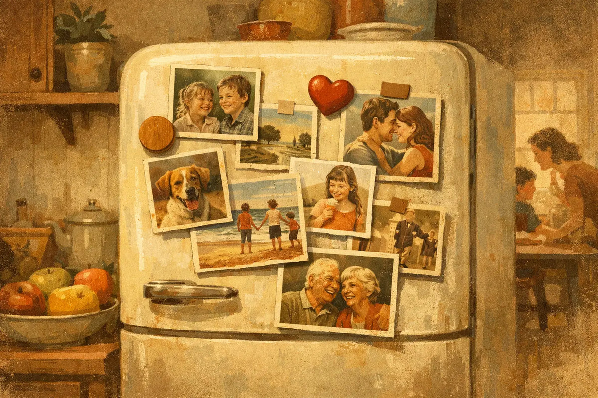 Fridge Photo Decor for a Warmer Family Home