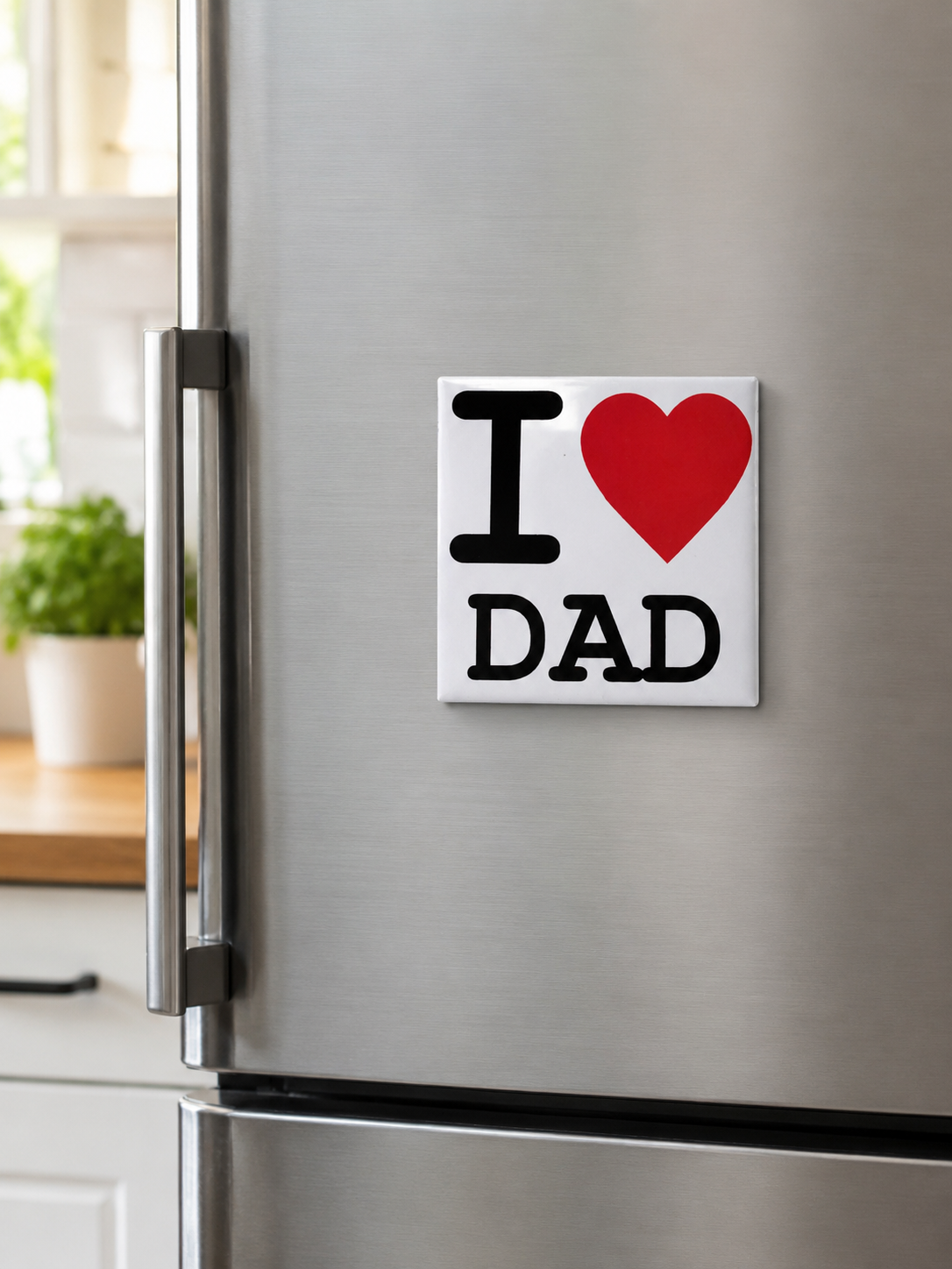 I ❤️ DAD Fridge Magnet – Perfect Gift for Dad