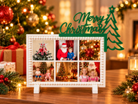 Merry Christmas Frame Topper – Green Christmas Tree Design